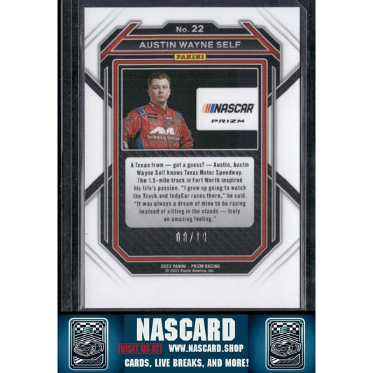 2023 Panini Prizm #22 Austin Wayne Self Gold Prizm #/10
