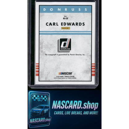 2018 Donruss #RS-CE Carl Edwards Retro Signatures 1985 Holo Gold #/25