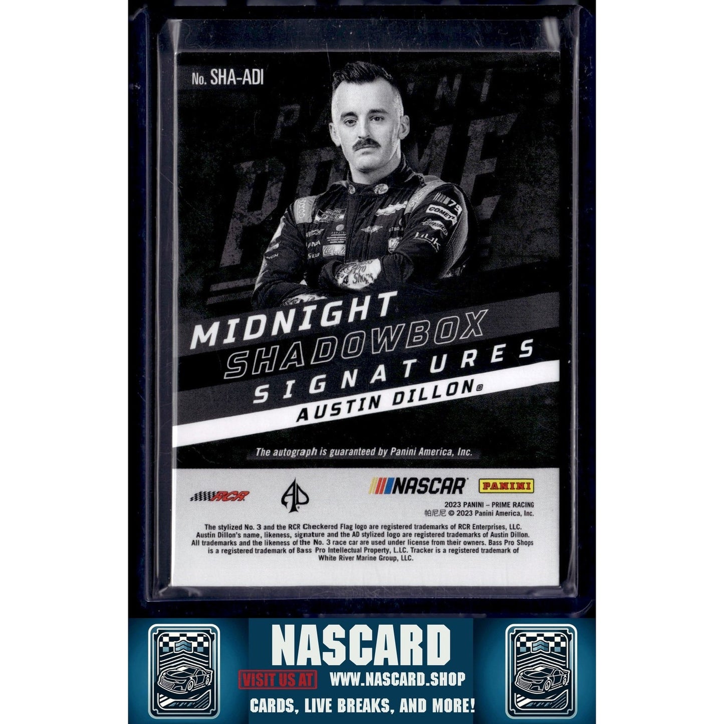 2023 Prime Midnight Shadowbox Signatures #SHA-ADI Austin Dillon #/49 - NASCARD.shop