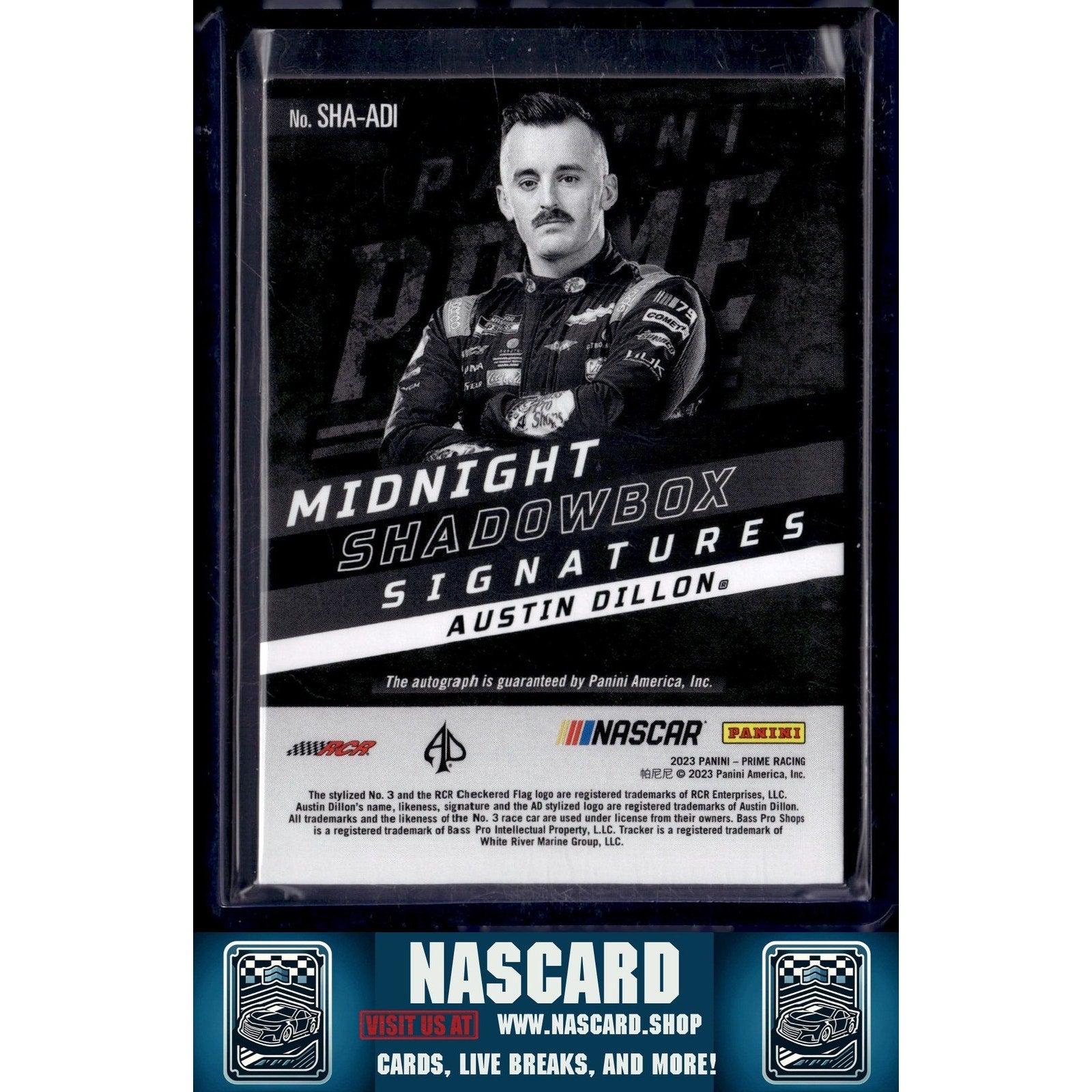 2023 Prime Midnight Shadowbox Signatures #SHA-ADI Austin Dillon #/49 - NASCARD.shop