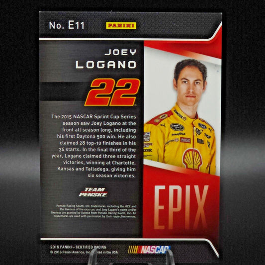 2016 Panini Certified - Epix Mirror Blue #E11 Joey Logano 30/50 NASCARD.shop