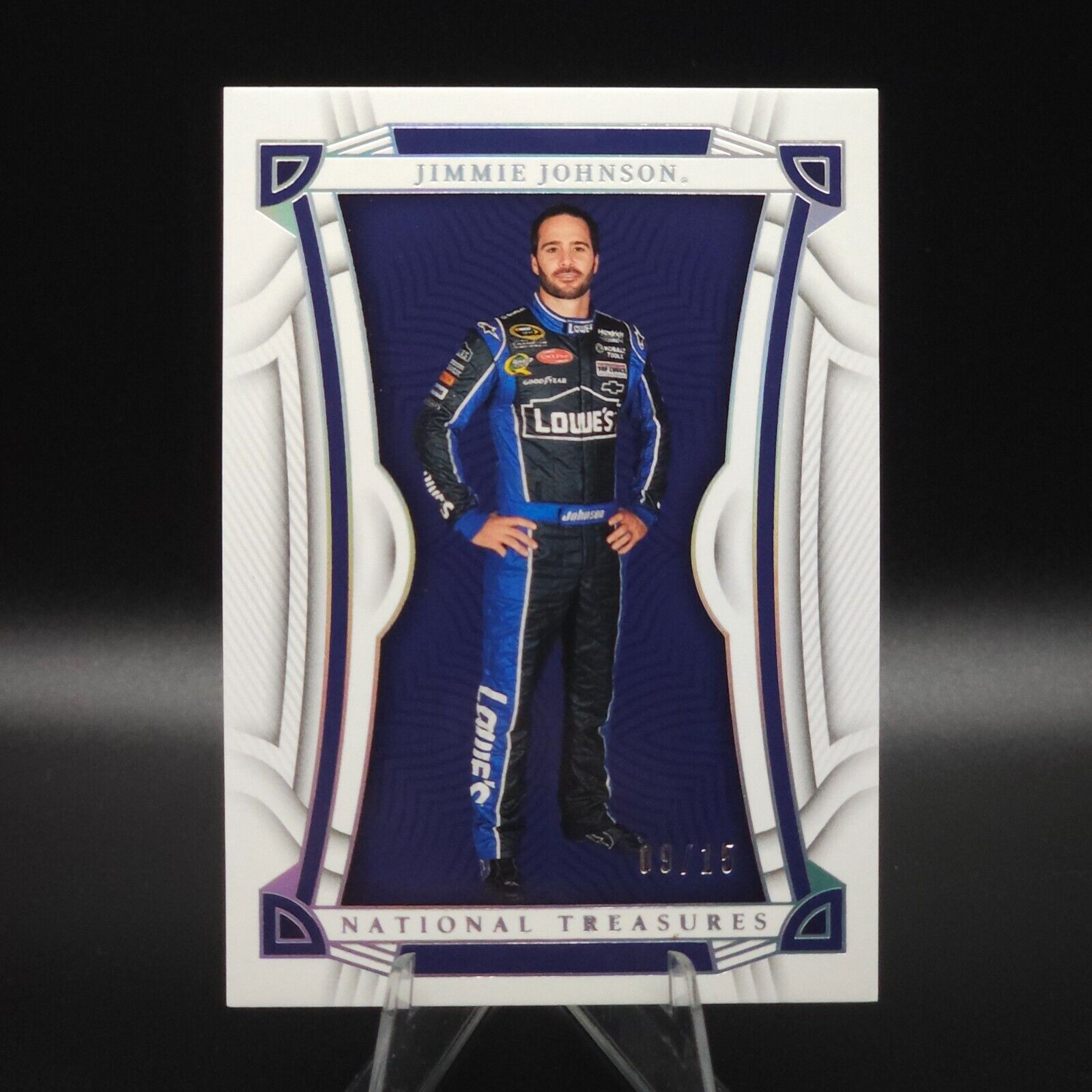 2023 Panini National Treasures Base Holo Silver Jimmie Johnson /15 - NASCARD.shop