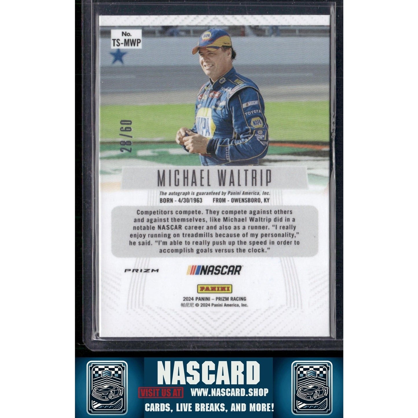 2024 Panini Prizm #TS-MWP Michael Waltrip Throwback Signatures Red - NASCARD.shop