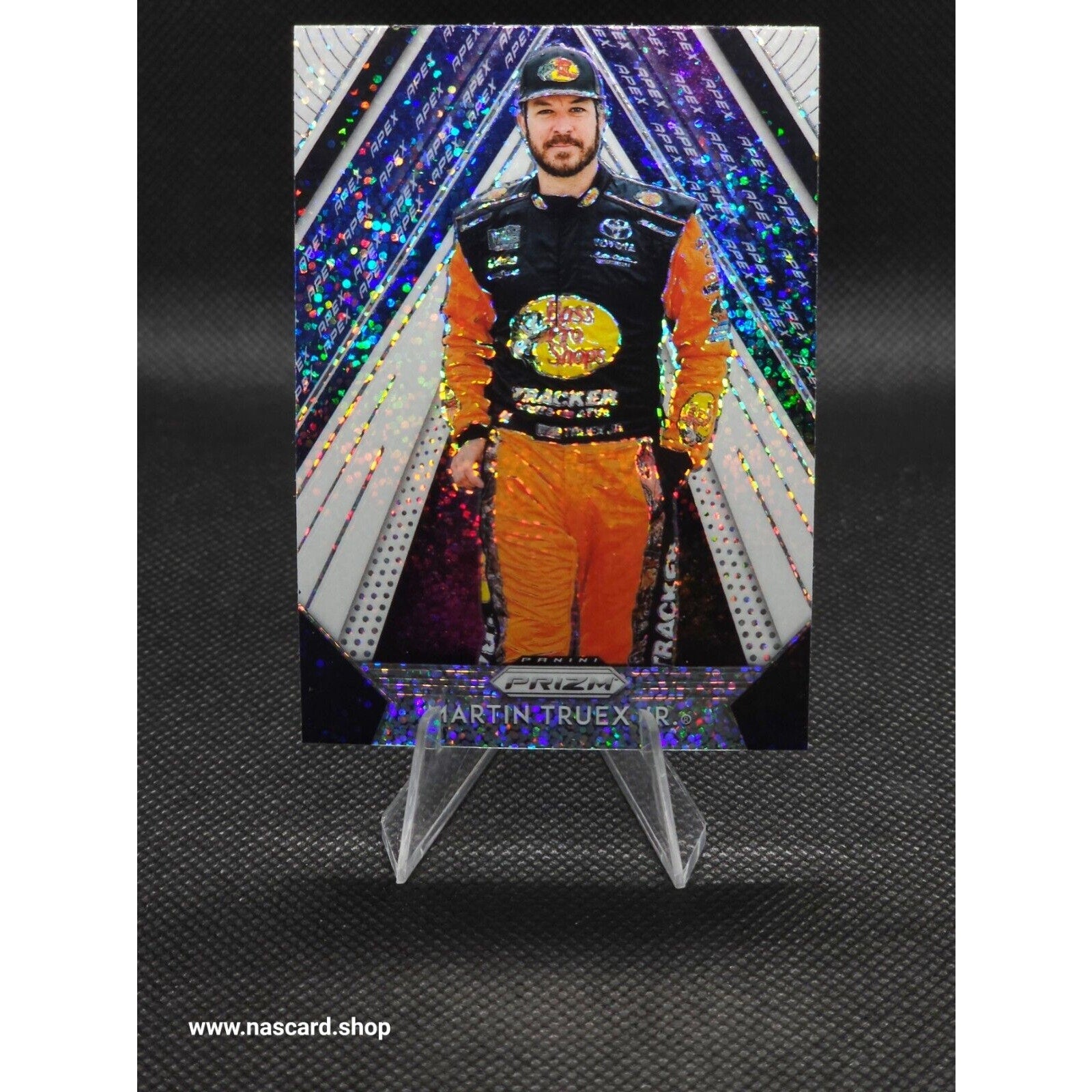 2019 Panini Prizm Apex White Sparkle Prizm #A-11 Martin Truex Jr. - NASCARD.shop