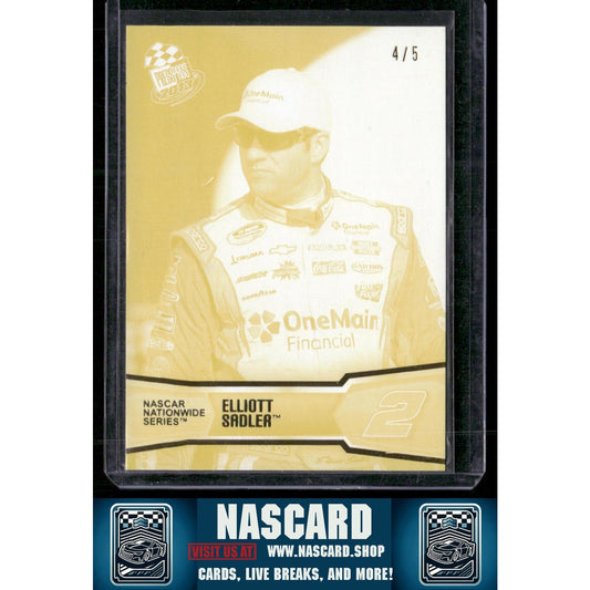 2013 Press Pass #55 Elliott Sadler Color Proof Yellow #/5