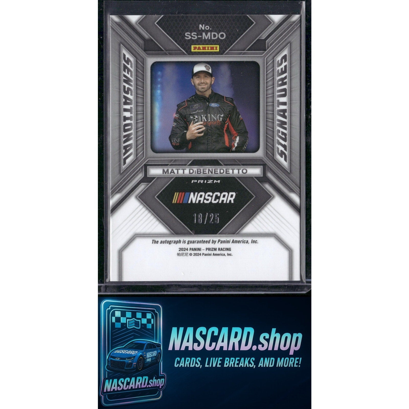2024 Panini Prizm #SS-MDO Matt DiBenedetto Sensational Signatures Mojo #/25 - NASCARD.shop