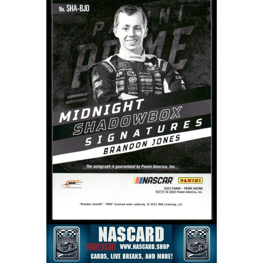 2023 Prime Midnight Shadowbox Signatures Brandon Jones #/99
