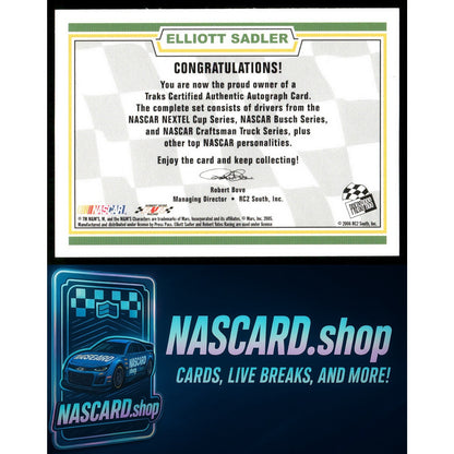 2006 Traks Reserve Elliott Sadler Autographs 25 #/25