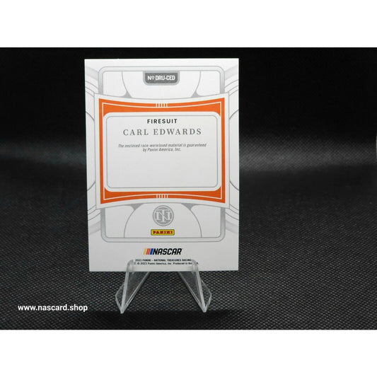 2023 Panini National Treasures Dual Race Used Firesuit #DRU-CED Carl Edwards /99 - NASCARD.shop