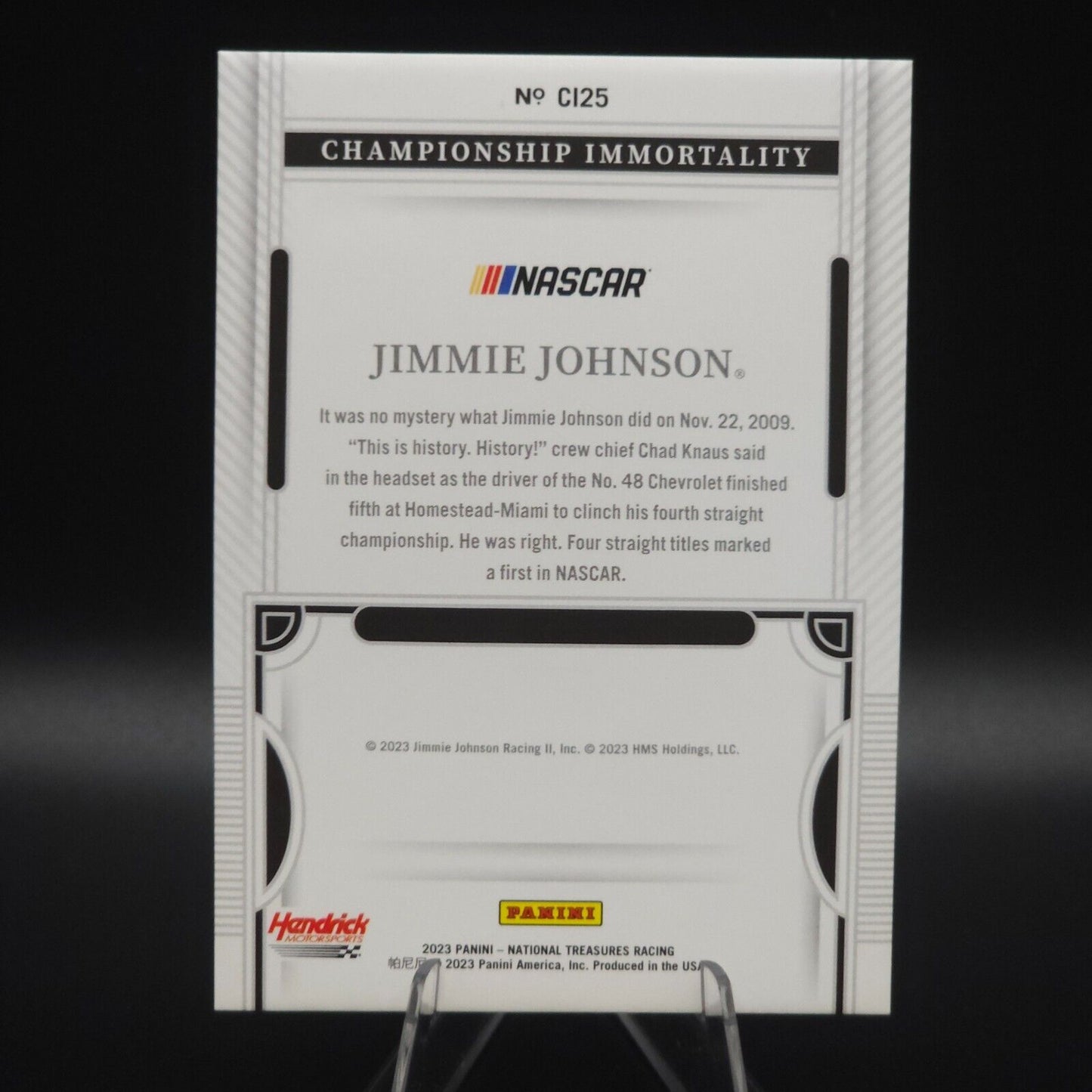 2023 National Treasures Championship Immortality Holo Gold Jimmie Johnson /10