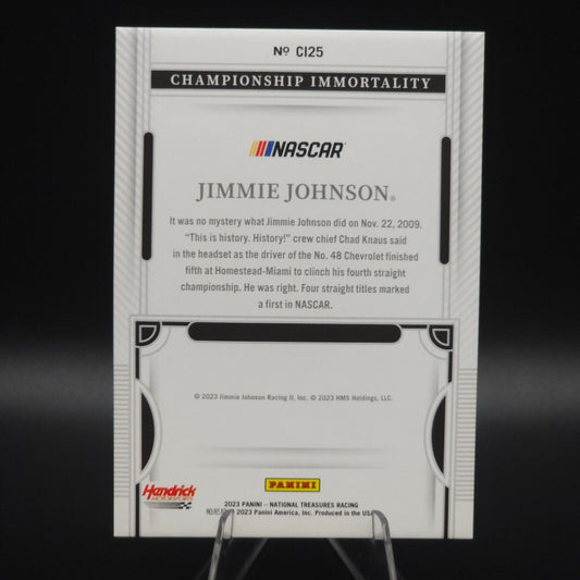 2023 National Treasures Championship Immortality Holo Gold Jimmie Johnson /10
