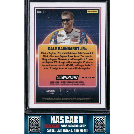 2023 Panini Chronicles #14 Dale Earnhardt Jr Overdrive Blue - NASCARD.shop