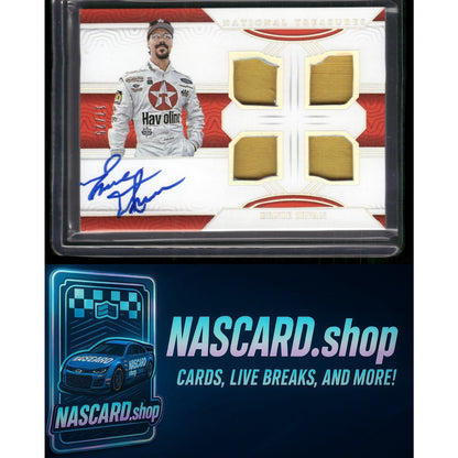 2024 National Treasures Ernie Irvan Quad Race Gear Graphs Holo Silver #/25 - NASCARD.shop