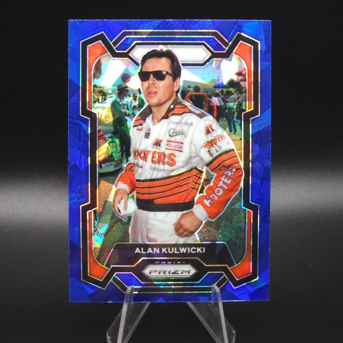 2024 Panini Prizm Racing Blue Cracked Ice #92 Alan Kulwicki