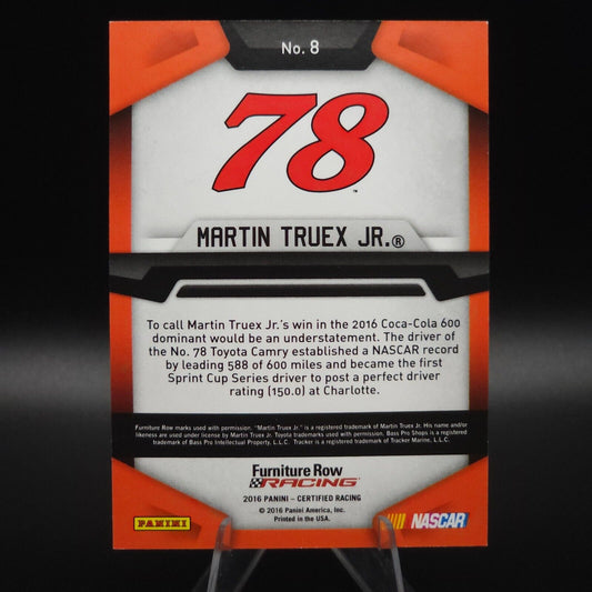 2016 Panini Certified - Mirror Blue #58 Martin Truex Jr. /50 NASCARD.shop