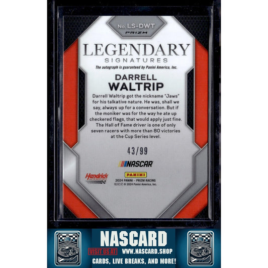 2024 Panini Prizm #LS-DWP Darrell Waltrip Legendary Signatures Red #/99