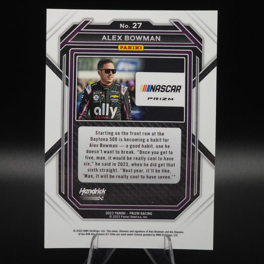 2023 Panini Prizm Alex Bowman #27 White Sparkle Prizm