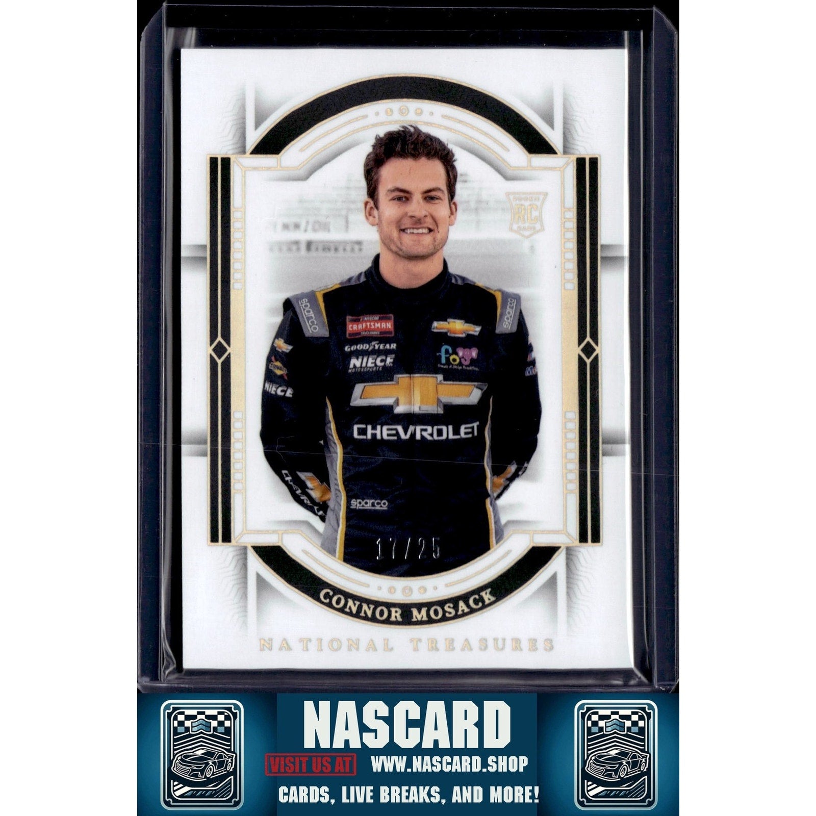 2024 Panini National Treasures #27 Connor Mosack Holo Silver #/25 (RC) - NASCARD.shop