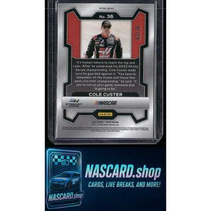 2024 Panini Prizm #36 Cole Custer Blue Shimmer #/10