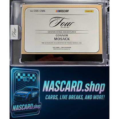 2025 Panini Turn Four Connor Mosack Center Stage Signatures Holo Silver #/75