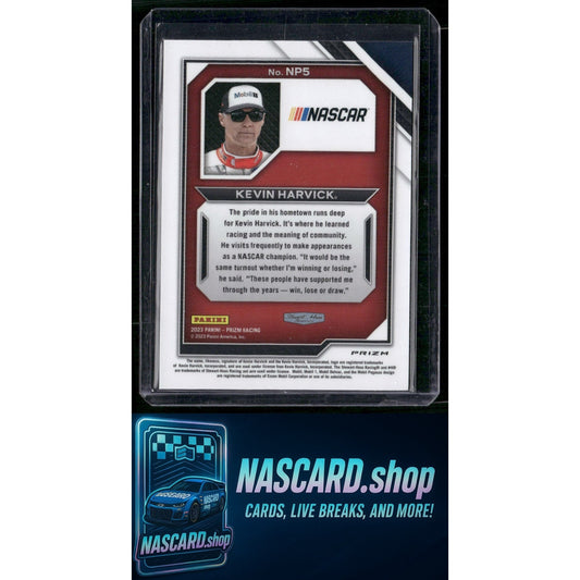 2023 Panini Prizm #NP5 Kevin Harvick National Pride White Sparkle Prizm