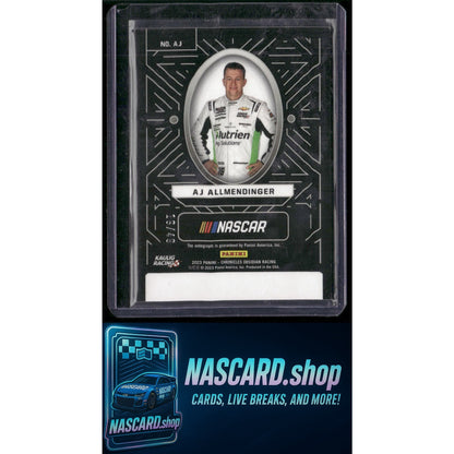 2023 Chronicles AJ Allmendinger Obsidian Signatures Electric Etch Purple #/49 - NASCARD.shop