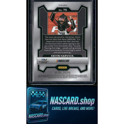 2024 Panini Prizm #75 Kevin Harvick White Sparkle