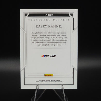 2023 Panini National Treasures - Treasured Drivers Holo Silver Kasey Kahne /15