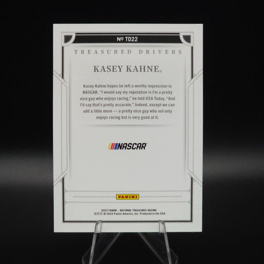 2023 Panini National Treasures - Treasured Drivers Holo Silver Kasey Kahne /15