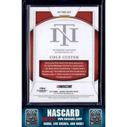 2024 Panini National Treasures Cole Custer Treasured Moments Holo Silver #/25 - NASCARD.shop