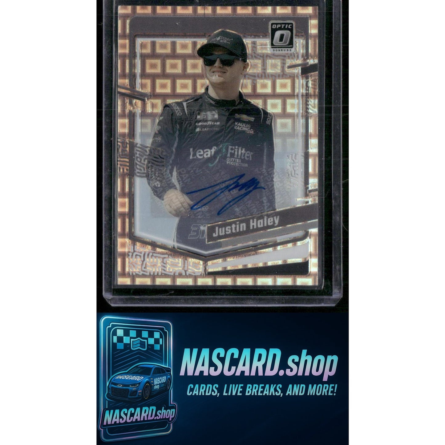 2024 Donruss #38 Justin Haley Optic Signatures Pandora #/25 - NASCARD.shop