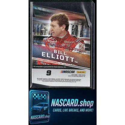 2023 Panini Prime #PNS-BEL Bill Elliott Die Cut Prime Number Signatures #/99