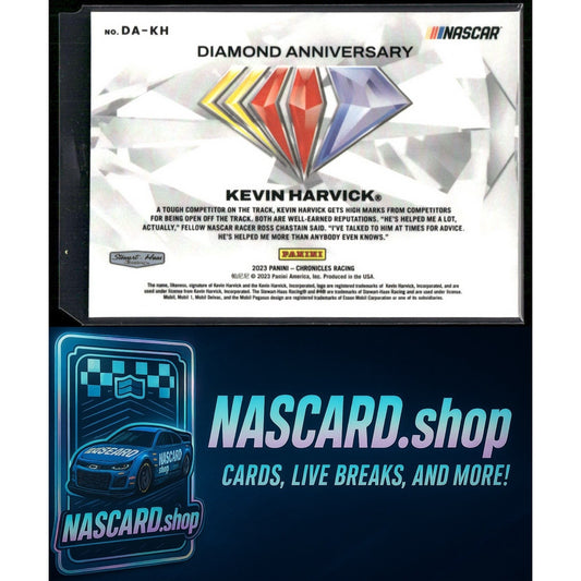 2023 Panini Chronicles #DA-KH Kevin Harvick Diamond Anniversary SSP CASE HIT