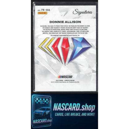 2023 Panini Prizm #75-DA Donnie Allison NASCAR 75th Anniversary Signatures