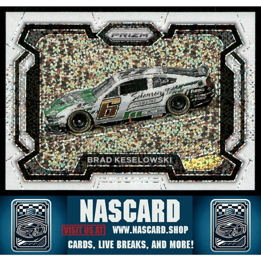 2024 Panini Prizm - Base Rides Brad Keselowski #47 White Sparkle Prizm