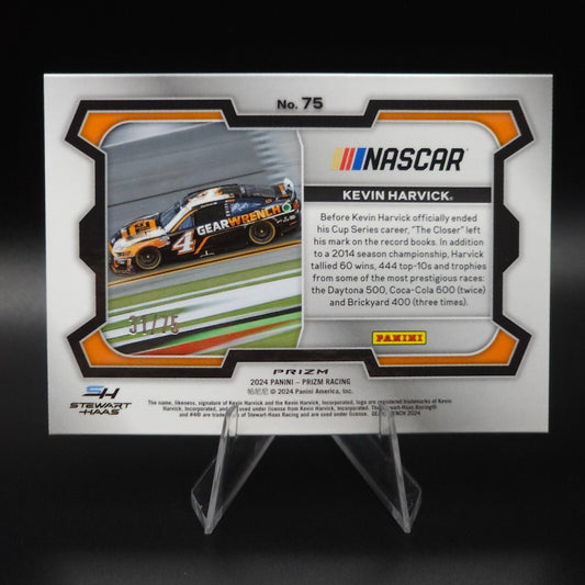 2024 Panini Prizm Racing Rides Checkered Flag Prizm #75 Kevin Harvick /75