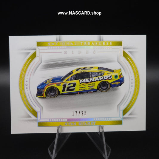2024 National Treasures Rides #58 Ryan Blaney Holo Silver /25