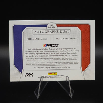 2023 National Treasures Dual Autographs Chris Buescher Brad Keselowski /25 - NASCARD.shop