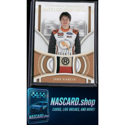 2024 National Treasures Jake Garcia Race Used Sheet Metal Holo Silver #/25 - NASCARD.shop