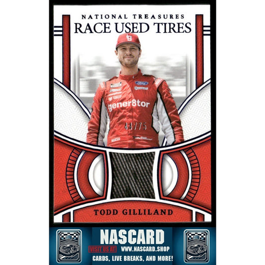 2024 National Treasures Race Used Tires Blue Todd Gilliland /75
