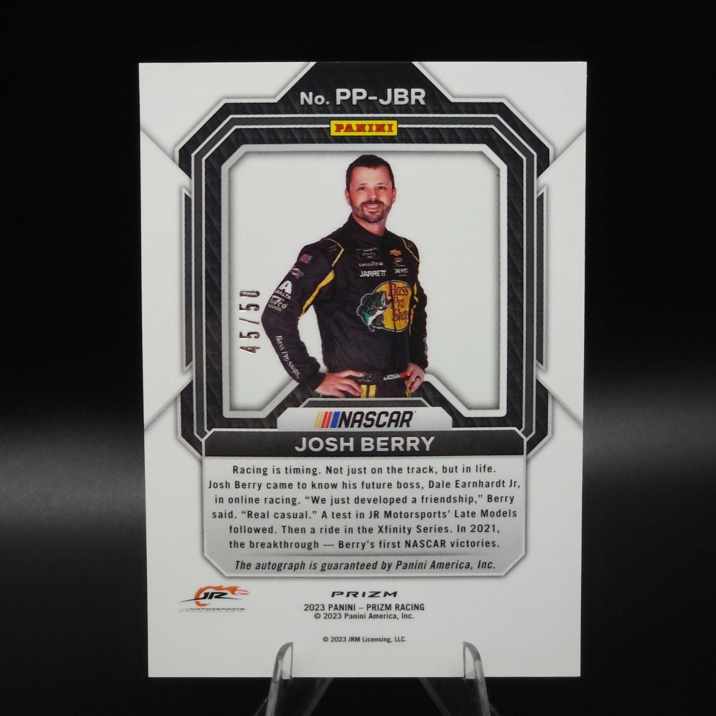 2023 Panini Prizm - Patented Penmanship Checkered Flag Prizm Josh Berry /50