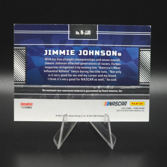 2023 Panini Prime Racing Names #N-JJN Jimmie Johnson Sheet Metal /99