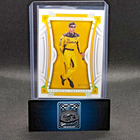 2023 Panini National Treasures NASCAR Base Holo Gold #37 Carl Edwards 07/10