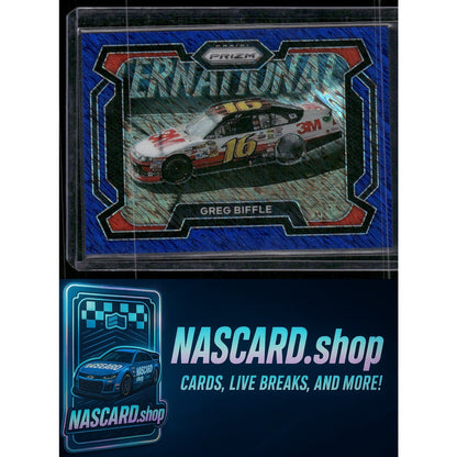 2024 Panini Prizm #13 Greg Biffle Blue Shimmer #/10 - NASCARD.shop