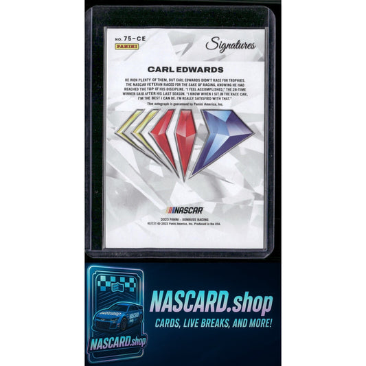 2023 National Treasures Carl Edwards 75th Anniversary Signatures Holo #/75