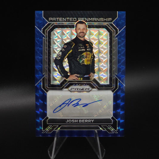 2023 Panini Prizm Patended Penmanship Reacitve Blue Josh Berry /49