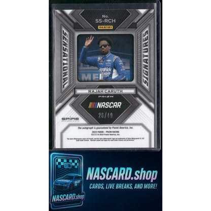 2024 Panini Prizm #SS-RCH Rajah Caruth Sensational Signatures Blue #/49 - NASCARD.shop
