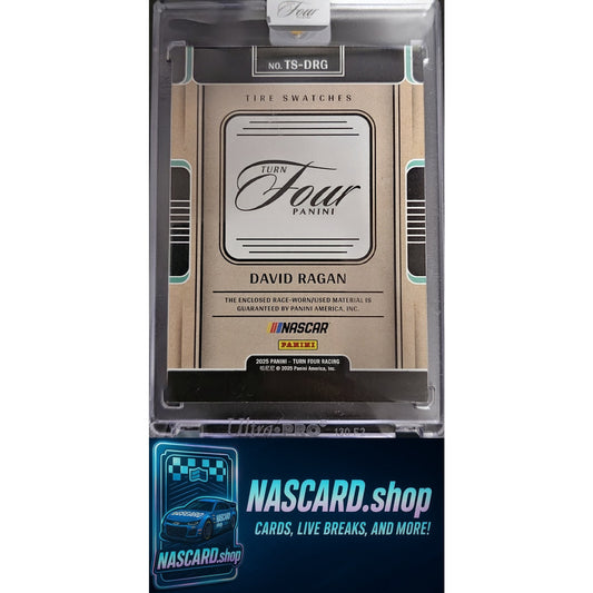 2025 Panini Turn Four #TS-DRG David Ragan Tire Swatches Blue #/49