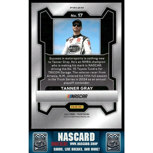 2024 Panini Prizm - Tanner Gray #17 White Sparkle Prizm