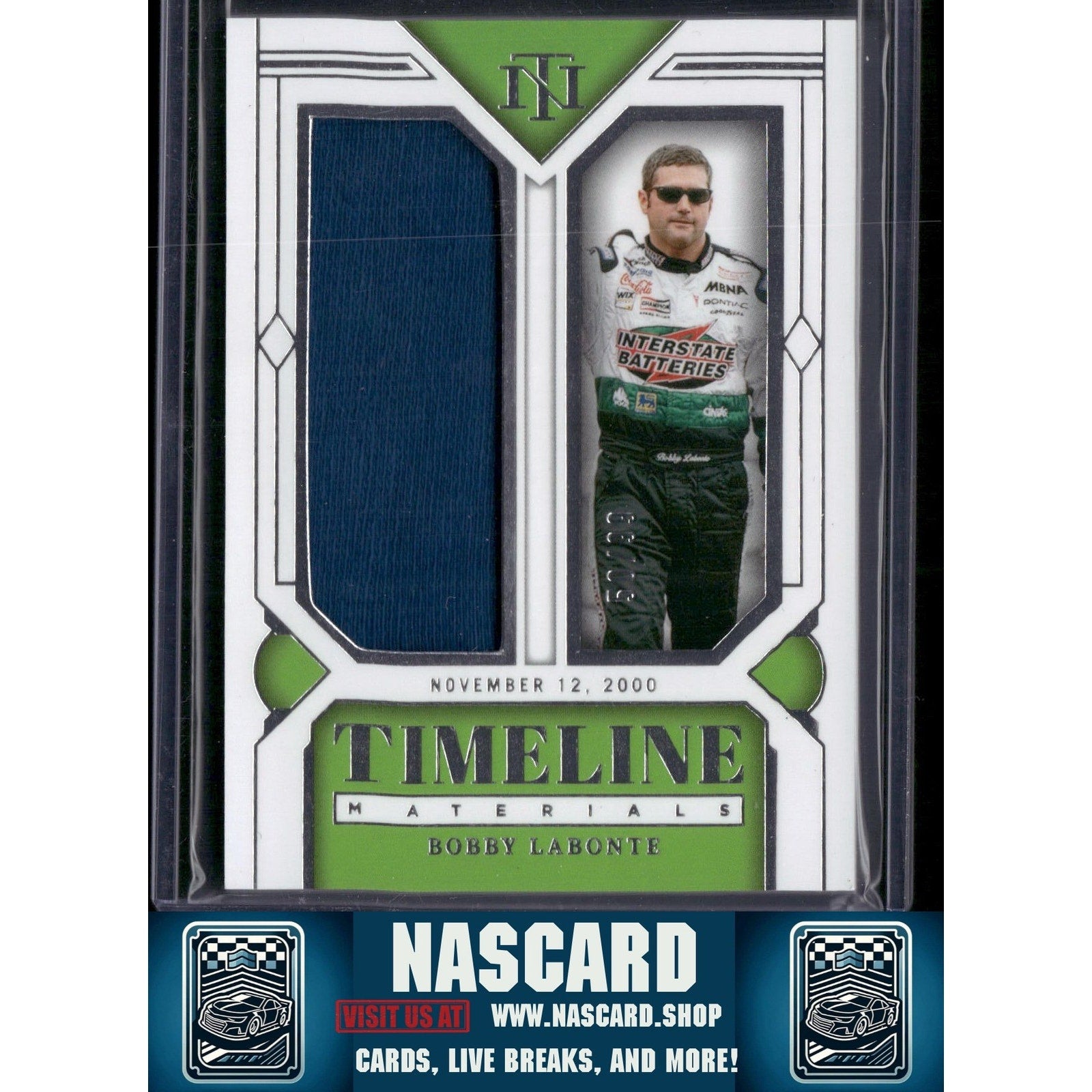 2024 Panini National Treasures #TM-BLE Bobby Labonte Timeline Materials #/99 - NASCARD.shop